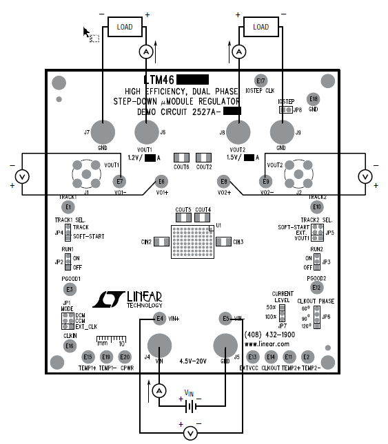 Chart - Analog Devices Inc. DC2527A-B DemoBoard for LTM4646 μModule Regulator Chart - Analog Devices Inc. DC2527A-B DemoBoard for LTM4646 μModule Regulator